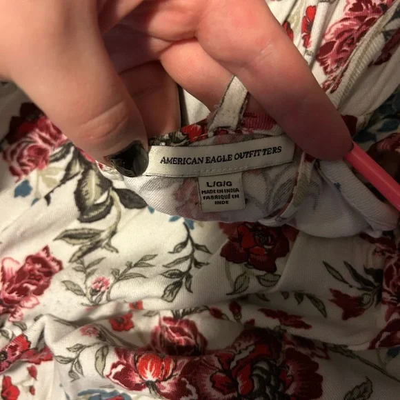 American Eagle Tiered Floral Babydoll Dress size Large - Picture 4 of 4